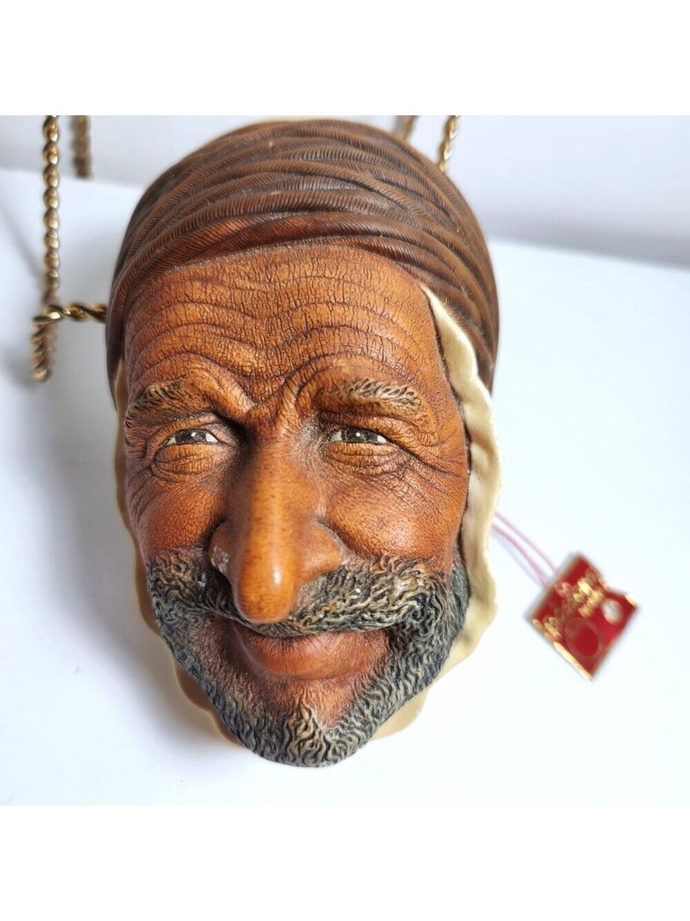 Bossons Chalkware Wall Head • Persian Man • 1960s Vintage England